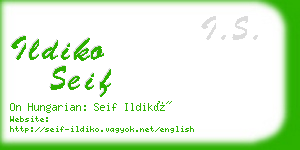 ildiko seif business card